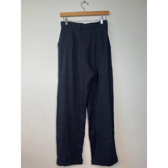 Just Bee Queen Kai Pleated Ankle Straight Pants Women's Black Size: Small NWT - Picture 7 of 10